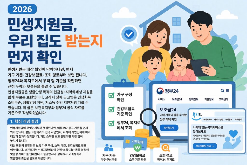 2026 민생지원금, 우리 집도 받는지 먼저 확인