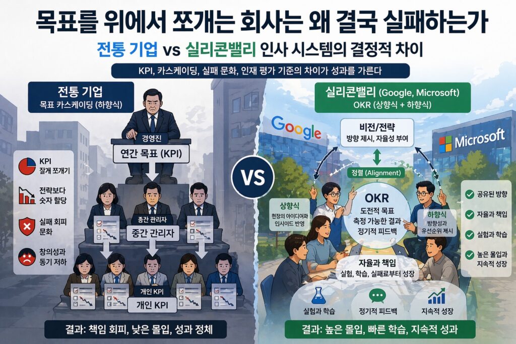 전통 기업 vs 실리콘밸리 인사 시스템의 결정적 차이